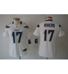 Nike Women San Diego Charger #17 Rivers White Color[Women Limited Jerseys]
