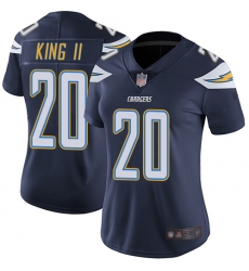 Women Chargers 20 Desmond King II Navy Blue Team Color Stitched Football Vapor Untouchable Limited Jersey