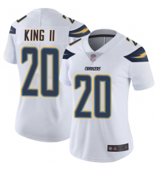 Women Chargers 20 Desmond King II White Stitched Football Vapor Untouchable Limited Jersey