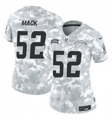 Women Los Angeles Chargers 52 Khalil Mack 2024 F U S E Arctic Camo Salute To Service Limited Stitched Football Jersey