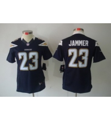 Women Nike San Diego Chargers #23 Quentin Jamme Blue Color[Women Limited Jerseys]