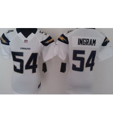 Women Nike San Diego Chargers #54 Melvin Ingram White Nike NFL Jerseys