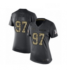 Womens Los Angeles Chargers 97 Joey Bosa Limited Black 2016 Salute to Service Football Jersey