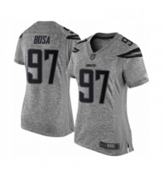 Womens Los Angeles Chargers 97 Joey Bosa Limited Gray Gridiron Football Jersey