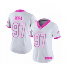 Womens Los Angeles Chargers 97 Joey Bosa Limited W Pink Rush Fashion Football Jersey