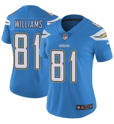 Womens Nike Chargers #81 Mike Williams Electric Blue Alternate  Stitched NFL Vapor Untouchable Limited Jersey