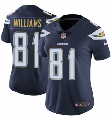 Womens Nike Chargers #81 Mike Williams Navy Blue Team Color  Stitched NFL Vapor Untouchable Limited Jersey