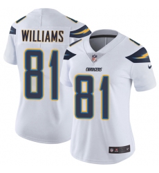 Womens Nike Chargers #81 Mike Williams White  Stitched NFL Vapor Untouchable Limited Jersey