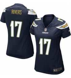 Womens Nike Los Angeles Chargers 17 Philip Rivers Game Navy Blue Team Color NFL Jersey