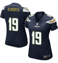 Womens Nike Los Angeles Chargers 19 Lance Alworth Game Navy Blue Team Color NFL Jersey