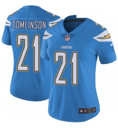 Womens Nike Los Angeles Chargers 21 LaDainian Tomlinson Elite Electric Blue Alternate NFL Jersey