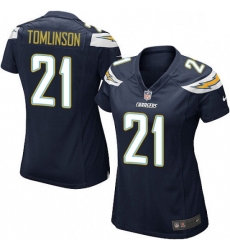 Womens Nike Los Angeles Chargers 21 LaDainian Tomlinson Game Navy Blue Team Color NFL Jersey