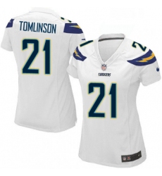 Womens Nike Los Angeles Chargers 21 LaDainian Tomlinson Game White NFL Jersey