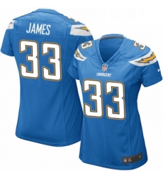 Womens Nike Los Angeles Chargers 33 Derwin James Game Electric Blue Alternate NFL Jersey