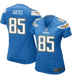 Womens Nike Los Angeles Chargers 85 Antonio Gates Game Electric Blue Alternate NFL Jersey