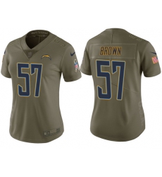 womens chargers jatavis brown olive 2017 salute to service jersey