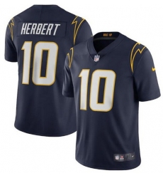 Youth Los Angeles Chargers 10 Justin Herbert Navy Vapor Untouchable Limited Stitched Jersey 