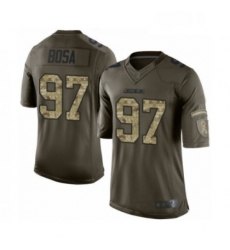 Youth Los Angeles Chargers 97 Joey Bosa Elite Green Salute to Service Football Jersey