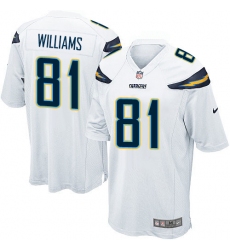 Youth Nike Chargers #81 Mike Williams White Stitched NFL New Elite Jersey