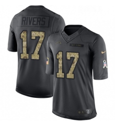 Youth Nike Los Angeles Chargers 17 Philip Rivers Limited Black 2016 Salute to Service NFL Jersey