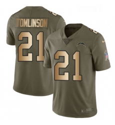 Youth Nike Los Angeles Chargers 21 LaDainian Tomlinson Limited OliveGold 2017 Salute to Service NFL Jersey