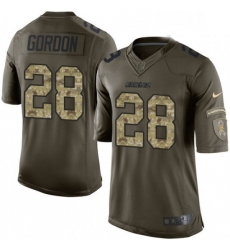 Youth Nike Los Angeles Chargers 28 Melvin Gordon Elite Green Salute to Service NFL Jersey
