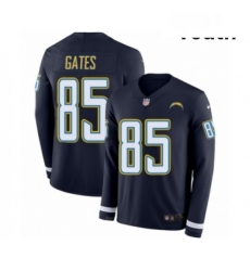 Youth Nike Los Angeles Chargers 85 Antonio Gates Limited Navy Blue Therma Long Sleeve NFL Jersey