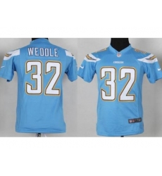Youth Nike San Diego Chargers 32 Eric Weddle Light Blue NFL Jerseys