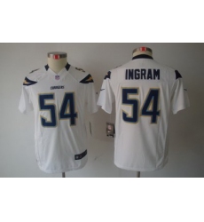 Youth Nike San Diego Chargers #54 Melvin Ingram White Color Limited Jerseys
