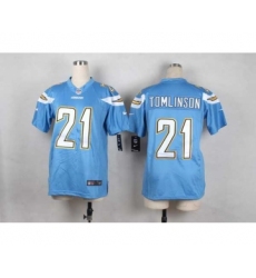 nike youth nfl jerseys san diego chargers 21 tomlinson lt.blue[nike]