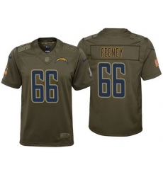youth chargers dan feeney olive 2017 salute to service jersey