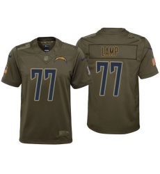 youth chargers forrest lamp olive 2017 salute to service jersey