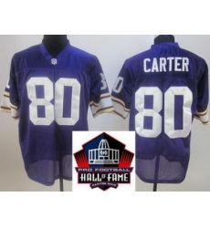 2012 Hall of Fame Minnesota Vikings 80 Cris Carter Purple Throwback Jerseys