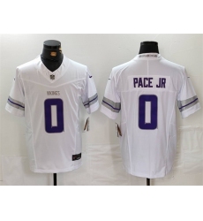 Men Minnesota Vikings 0 Ivan Pace Jr  White 2024 F U S E  Winter Warrior Limited Stitched Football Jersey