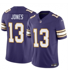 Men Minnesota Vikings 13 Daniel Jones Purple 2023 F U S E  Throwback Vapor Untouchable Limited Stitched Jersey