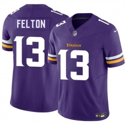 Men Minnesota Vikings 13 Tai Felton Purple 2025 Draft F U S E  Vapor Untouchable Limited Stitched Jersey