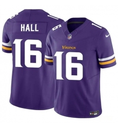 Men Minnesota Vikings 16 Jaren Hall Purple 2023 F U S E  Vapor Untouchable Limited Stitched Jersey