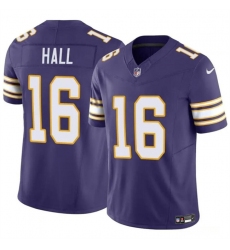 Men Minnesota Vikings 16 Jaren Hall Purple 2023 F U S E  Vapor Untouchable Throwback Limited Stitched Jersey
