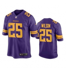 Men Minnesota Vikings 25 Albert Wilson Purple Color Rush Stitched Jersey