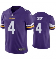 Men Minnesota Vikings 4 Dalvin Cook Purple Vapor Untouchable Stitched Jersey