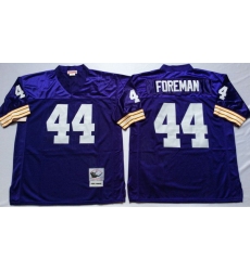 Men Minnesota Vikings 44 Chuck Foreman Purple M&N Throwback Jersey