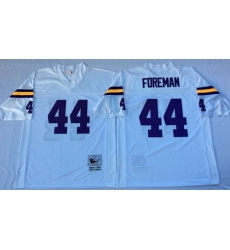 Men Minnesota Vikings 44 Chuck Foreman White M&N Throwback Jersey