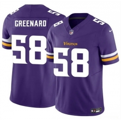 Men Minnesota Vikings 58 Jonathan Greenard Purple 2025 F U S E  Vapor Untouchable Limited Stitched Jersey
