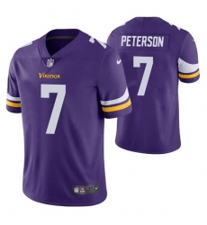 Men Minnesota Vikings 7 Patrick Peterson Purple Vapor Untouchable Stitched Jersey