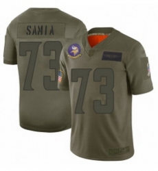 Men Minnesota Vikings 73 Dru Samia Limited Camo 2019 Salute to Service Football Jersey