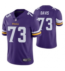 Men Minnesota Vikings 73 Jesse Davis Purple Vapor Untouchable Stitched Jersey