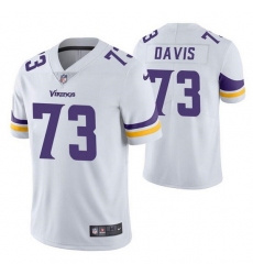 Men Minnesota Vikings 73 Jesse Davis White Vapor Untouchable Stitched Jersey