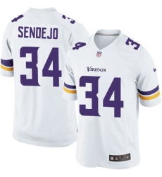 Men Nike Minnesota Vikings #34 Andrew Sendejo White Limited NFL Jersey