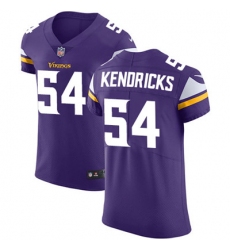 Men Nike Vikings #54 Eric Kendricks Purple Team Color Stitched NFL Vapor Untouchable Elite Jersey
