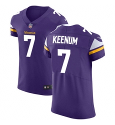 Men Nike Vikings #7 Case Keenum Purple Team Color Stitched NFL Vapor Untouchable Elite Jersey
